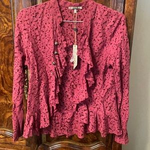 Buckle- Mauve lace jacket -